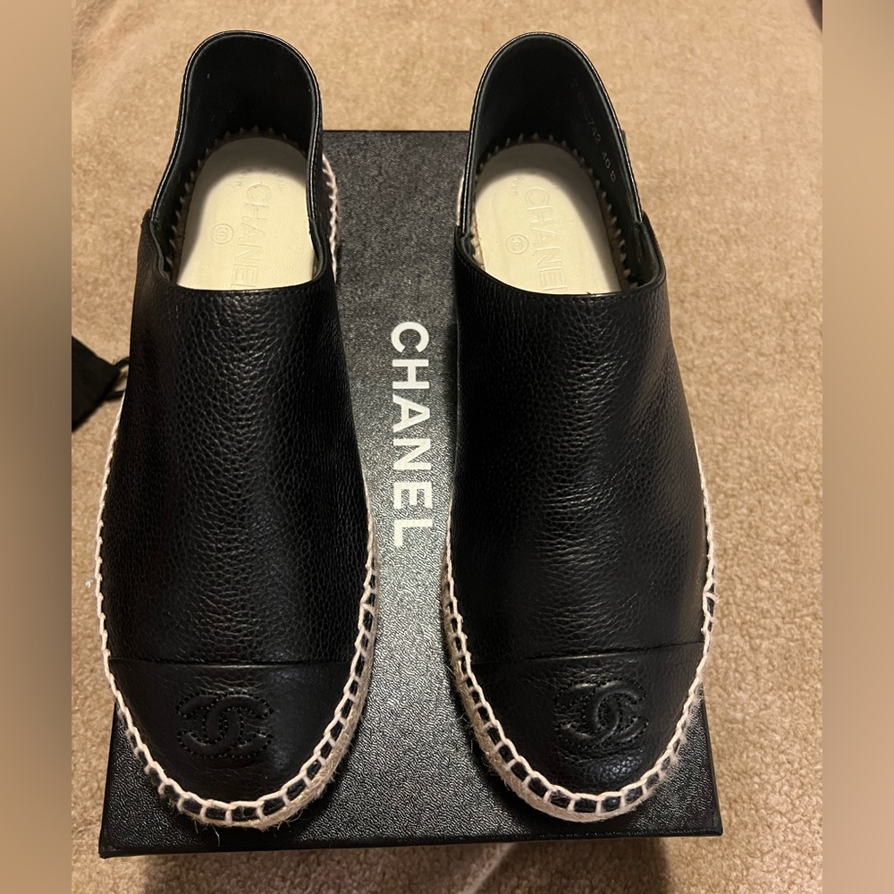 Gently used Chanel espadrilles shoes, worn twice.